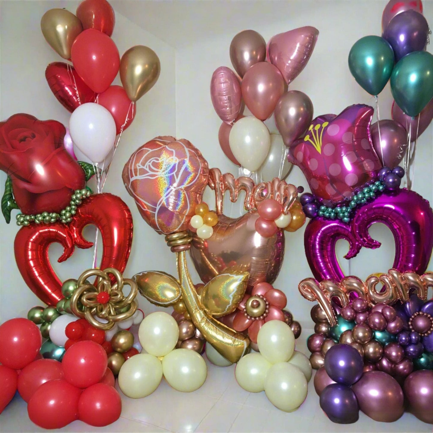 Globos Ramos Corazones