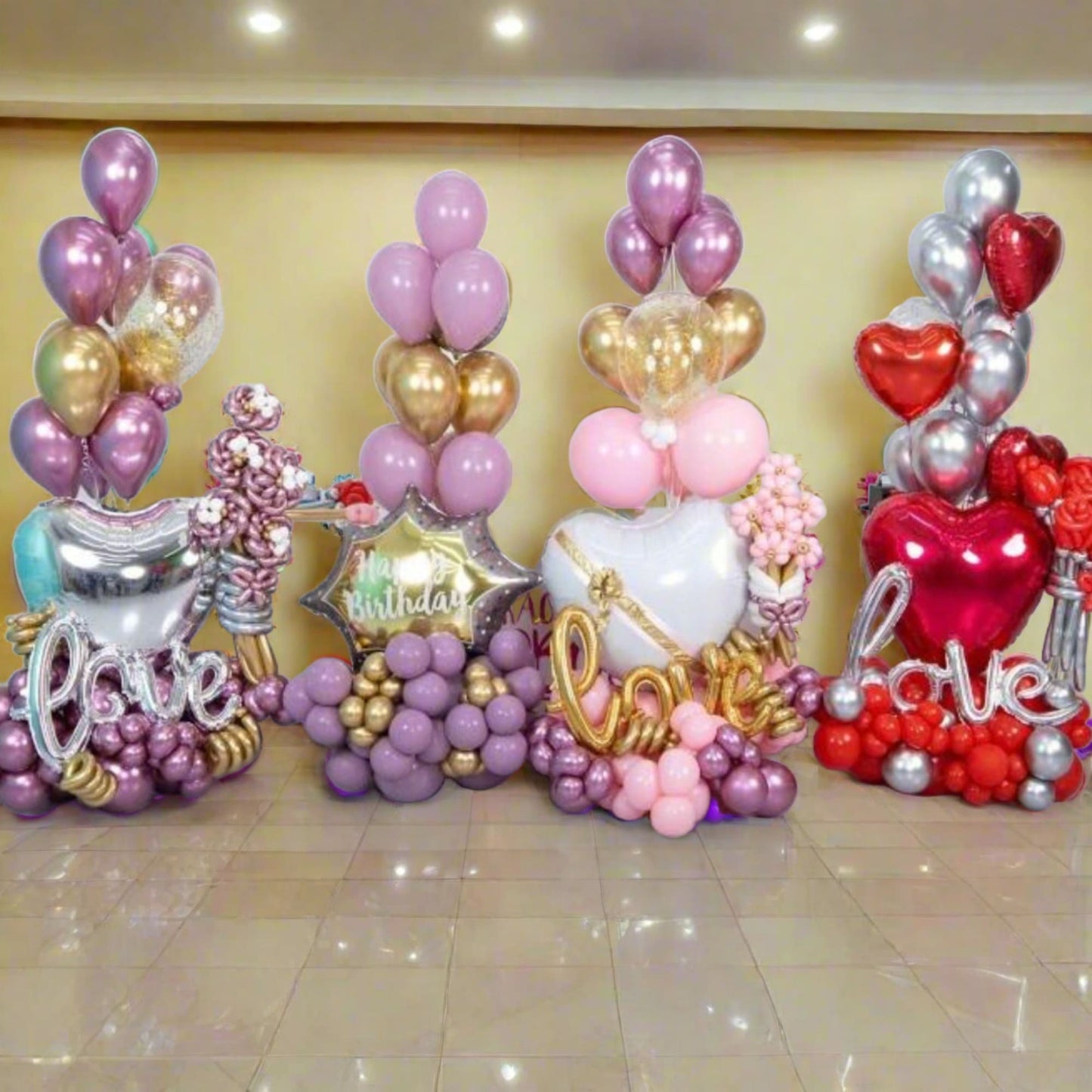 Globos Ramos Corazones