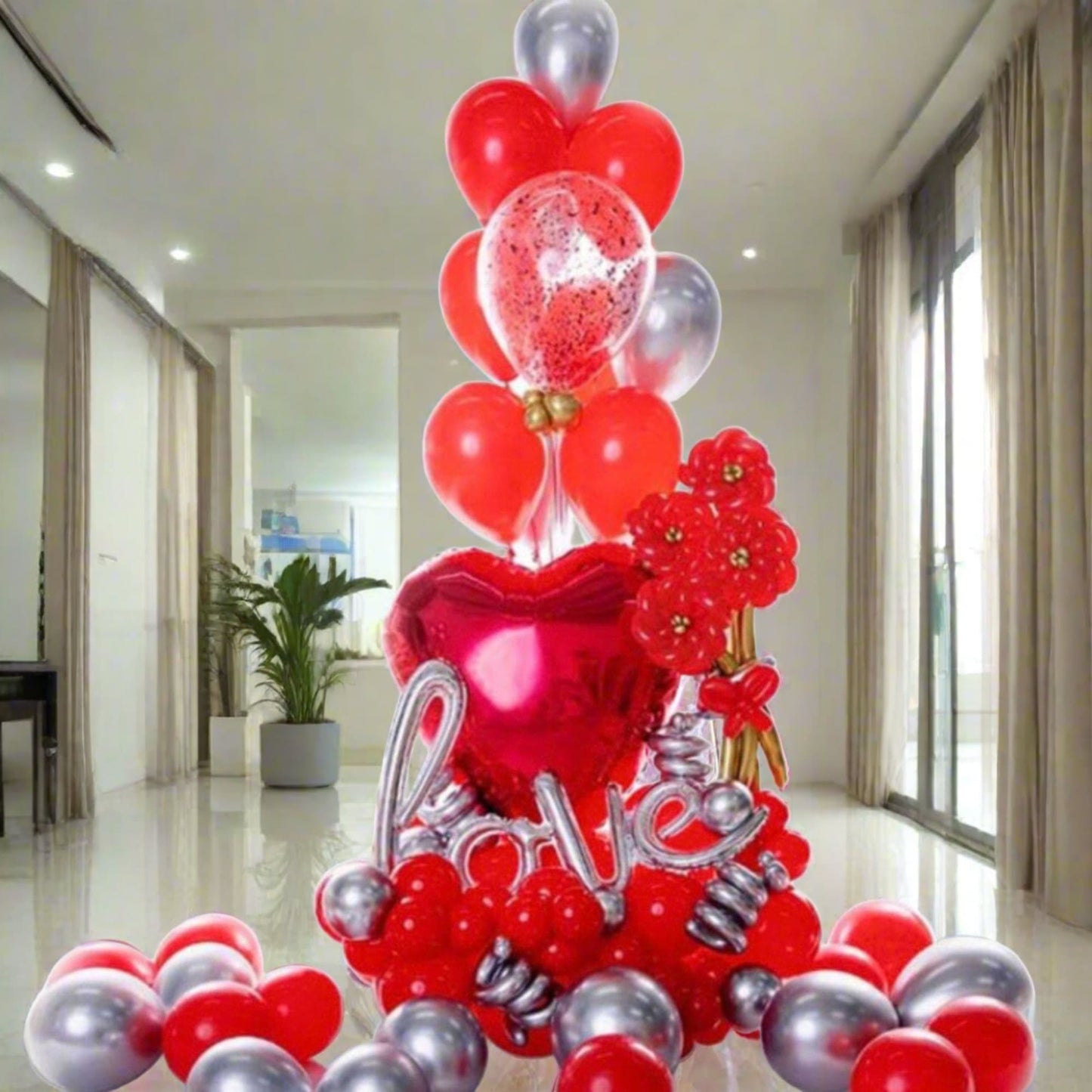 Globos Ramos Corazones